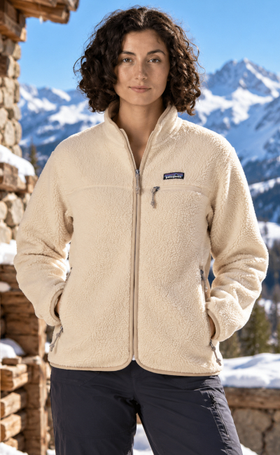 Retro Pile Jacket Femme